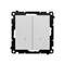 Simon 55 WMDL-TW7-2-143 Connettore a doppia croce (modulo) 10 AX, 250 V~, connettori rapidi; alluminio opaco