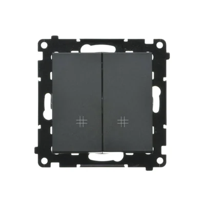 Simon 55 WMDL-TW7-2-149 Dvojitý křížový konektor (modul) 10 AX, 250 V~, rychlospojky; matně černá