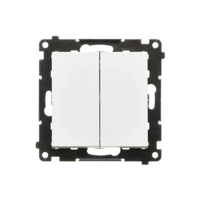 Simon 55 WMDL-TW7-2X-111 Connettore a doppia croce senza pittogramma (modulo) 10 AX, 250 V~, connettori rapidi; Bianco opaco