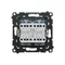 Simon 55 WMDL-TW7-2X-116 Double cross connector without pictogram (module) 10 AX, 250 V~, quick connectors; Matt graphite