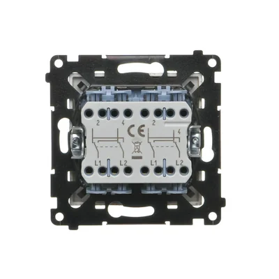 Simon 55 WMDL-TW7-2X-144 Conector de doble cruz sin pictograma (módulo) 10 AX, 250 V~, conectores rápidos; Champagne mate