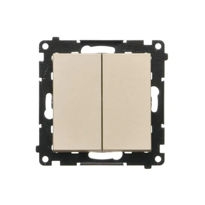 Simon 55 WMDL-TW7-2X-144 Connettore a doppia croce senza pittogramma (modulo) 10 AX, 250 V~, connettori rapidi; Champagne opaco