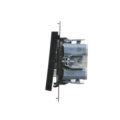 Simon 55 WMDL-TW7-2X-149 Conector de doble cruz sin pictograma (módulo) 10 AX, 250 V~, conectores rápidos; Negro mate