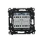 Simon 55 WMDL-TW7-2X-149 Connecteur double en croix sans pictogramme (module) 10 AX, 250 V~, connecteurs rapides ; Noir mat