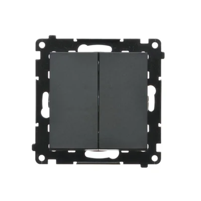 Simon 55 WMDL-TW7-2X-149 Double cross connector without pictogram (module) 10 AX, 250 V~, quick connectors; Matte black
