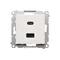 Simon 55 WMDS-0041L2-111 Ładowarka USB typu C+A Quick Charge 5/9/12V (moduł), 3.1 A, 5V DC, 230V; Biały mat Koniec produkcji zamiennik: TEC2CAQ.01/111