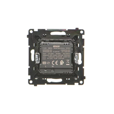 Simon 55 WMDS-0042L2-149 USB-C+A-Ladegerät (Modul), 30 W, 230 V; Mattschwarz