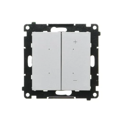 Simon 55 WMDS-004xL1-143 Dimmer for dimmable LEDs, push-button, 15-200 W, 230 V (module); Matte aluminum