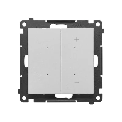 Simon 55 WMDS-004xL1-143 Dimmer per LED dimmerabili, pulsante, 15-200 W, 230 V (modulo); Alluminio opaco