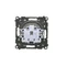 Simon 55 WMDW-001111-116 Ungrounded socket with shutters (module) 16 A, 250 V~, quick connectors; Matte graphite