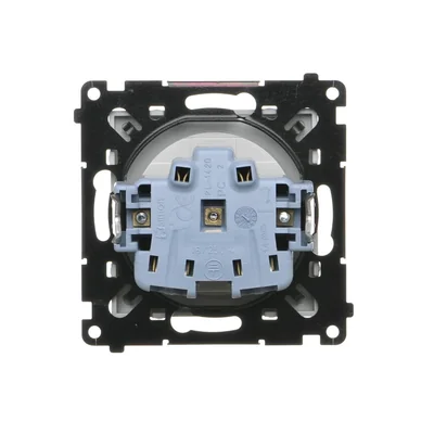 Simon 55 WMDW-001111-143 Ungeerdete Steckdose mit Abdeckungen (Modul) 16 A, 250 V~, Schnellverbinder; mattes Aluminium