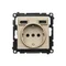 Simon 55 WMDW-001113-144 Schuko-Steckdose mit integriertem Ladegerät 2xUSB A (Modul), 2,1 A, 5 V DC, 230 V; Champagner matt