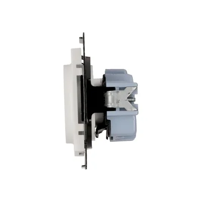 Simon 55 WMDW-0011S2-111 Single socket with grounding and shutters (module) 16 A, 250 V~, quick connectors; Matte white
