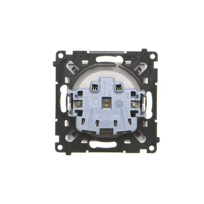 Simon 55 WMDW-0011S2-114 Presa singola con messa a terra e otturatori (modulo) 16 A, 250 V~, connettori rapidi; Grigio chiaro opaco