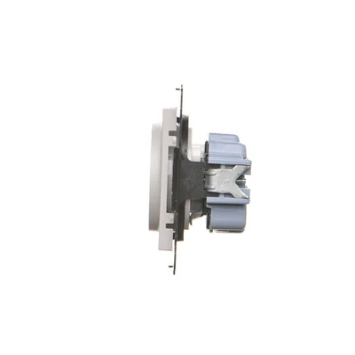 Simon 55 WMDW-0011S2-114 Presa singola con messa a terra e otturatori (modulo) 16 A, 250 V~, connettori rapidi; Grigio chiaro opaco