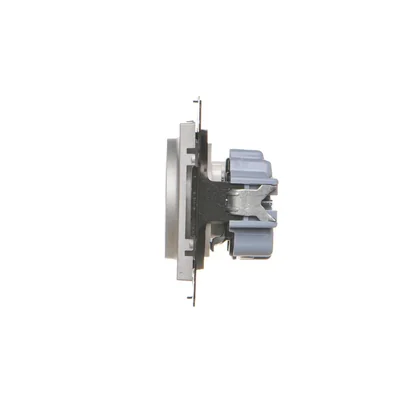 Simon 55 WMDW-0011S2-143 Presa singola con messa a terra e otturatori (modulo) 16 A, 250 V~, connettori rapidi; alluminio opaco