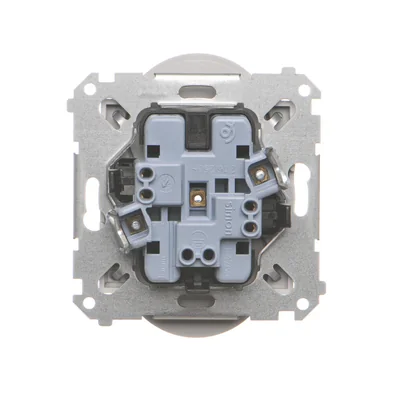 Simon 55 WMDW-00200N-143 Double socket without grounding with shutters (module) 16 A, 250 V~, quick connectors; Matt aluminum