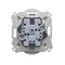 Simon 55 WMDW-00200N-143 Double socket without grounding with shutters (module) 16 A, 250 V~, quick connectors; Matt aluminum