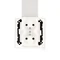 Simon 55 WMDW-00200O-111A Enchufe doble para versión IP44 con junta (módulo) 16 A, 250 V~, conectores rápidos. Tapa transparente; blanco mate.