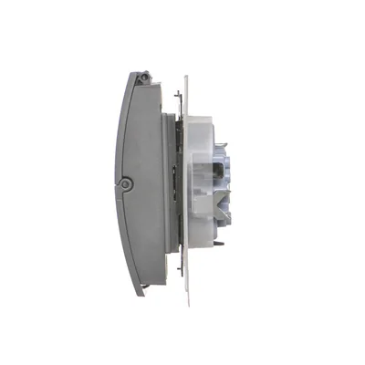 Simon 55 WMDW-00200O-116 Enchufe doble para versión IP44 con junta (módulo) 16 A, 250 V~, conectores rápidos. Tapa del color de la cubierta; grafito mate.