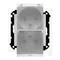 Simon 55 WMDW-00200O-143A Doble toma para versión IP44 con junta (módulo) 16 A, 250 V~, conectores rápidos. Tapa transparente; aluminio mate.