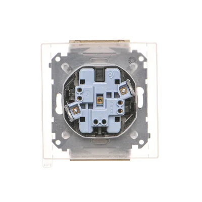 Simon 55 WMDW-00200O-144 Enchufe doble para versión IP44 con junta (módulo) 16 A, 250 V~, conectores rápidos. Tapa del mismo color que la cubierta; Champagne mate.