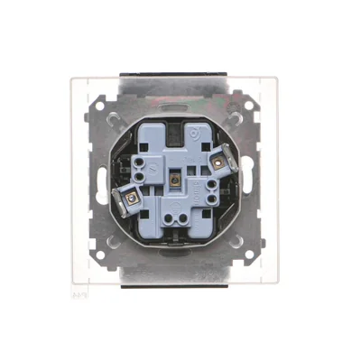 Simon 55 WMDW-00200O-149 Double socket for IP44 version with seal (module) 16 A, 250 V~, quick connectors. Flap in the color of the cover; Matte black