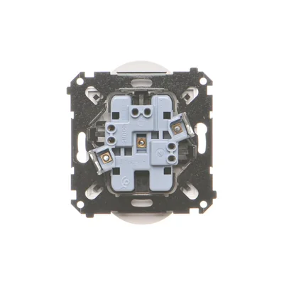 Simon 55 WMDW-00210N-111 Doppelsteckdose mit Erdung und Abdeckungen (Modul) 16 A, 250 V~, Schnellverbinder; Mattweiß