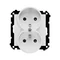 Simon 55 WMDW-00210N-114 Double socket outlet with grounding and shutters (module) 16 A, 250 V~, quick connectors; Matte light gray