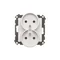 Simon 55 WMDW-00210N-114 Double socket outlet with grounding and shutters (module) 16 A, 250 V~, quick connectors; Matte light gray