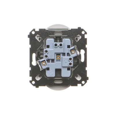 Simon 55 WMDW-00210N-143 Presa doppia con messa a terra e otturatori (modulo) 16 A, 250 V~, connettori rapidi; alluminio opaco