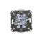 Simon 55 WMDW-00210N-143 Presa doppia con messa a terra e otturatori (modulo) 16 A, 250 V~, connettori rapidi; alluminio opaco