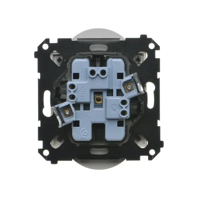 Simon 55 WMDW-00210N-144 Presa doppia con messa a terra e otturatori (modulo) 16 A, 250 V~, connettori rapidi; Champagne opaco