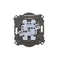 Simon 55 WMDW-00210N-149 Doppelsteckdose mit Erdung und Abdeckungen (Modul) 16 A, 250 V~, Schnellverbinder; Mattschwarz
