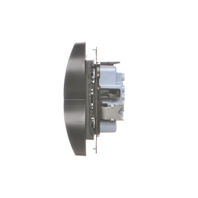 Simon 55 WMDW-00210N-149 Double prise de courant avec mise à la terre et obturateurs (module) 16 A, 250 V~, connecteurs rapides ; Noir mat