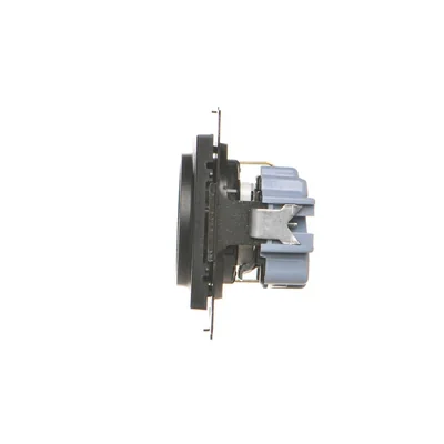 Simon 55 WMDW-021111-149 Schuko-Steckdose mit Klappen (Modul) 16 A, 250 V~, Schnellverbinder; Mattschwarz