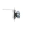 Simon 55 WMDW-50122x-111 Enchufe para versión IP44 sin junta (módulo) 16 A, 250 V~, conectores rápidos. Tapa del color de la cubierta; blanco mate.