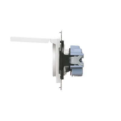 Simon 55 WMDW-50122x-111 Plug socket for IP44 version without seal (module) 16 A, 250 V~, quick connectors. Flap in the color of the cover; Matte white