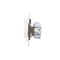 Simon 55 WMDW-50122x-111A Enchufe para versión IP44 sin junta (módulo) 16 A, 250 V~, conectores rápidos. Tapa transparente; blanco mate.