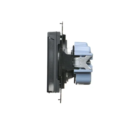 Simon 55 WMDW-50122x-116A Enchufe para versión IP44 sin junta (módulo) 16 A, 250 V~, conectores rápidos. Tapa transparente; grafito mate.