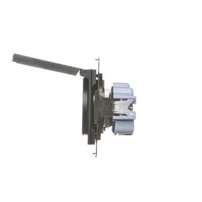 Simon 55 WMDW-50122x-149 Enchufe para versión IP44 sin junta (módulo) 16 A, 250 V~, conectores rápidos. Tapa del color de la cubierta; negro mate.