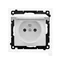 Simon 55 WMDW-50123x-111 Plug socket for IP44 version with seal (module) 16 A, 250 V~, quick connectors. Flap in the color of the cover; Matte white