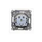 Simon 55 WMDW-50123x-114 Enchufe para versión IP44 con junta (módulo) 16 A, 250 V~, conectores rápidos. Tapa del color de la cubierta; Gris claro mate.