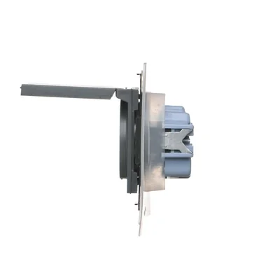 Simon 55 WMDW-50123x-116 Enchufe para versión IP44 con junta (módulo) 16 A, 250 V~, conectores rápidos. Tapa del color de la cubierta; grafito mate.