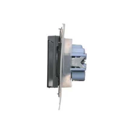 Simon 55 WMDW-50123x-116A Plug socket for IP44 version with seal (module) 16 A, 250 V~, quick connectors. Transparent flap; Matte graphite