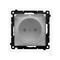 Simon 55 WMDW-50123x-143A Plug socket for IP44 version with seal (module) 16 A, 250 V~, quick connectors. Transparent flap; Matt aluminum