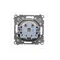 Simon 55 WMDW-50123x-143A Plug socket for IP44 version with seal (module) 16 A, 250 V~, quick connectors. Transparent flap; Matt aluminum
