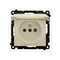 Simon 55 WMDW-50123x-144 Enchufe para versión IP44 con junta (módulo) 16 A, 250 V~, conectores rápidos. Tapa del mismo color que la cubierta; Champagne mate.
