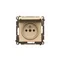Simon 55 WMDW-50123x-144 Enchufe para versión IP44 con junta (módulo) 16 A, 250 V~, conectores rápidos. Tapa del mismo color que la cubierta; Champagne mate.