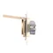 Simon 55 WMDW-50123x-144 Enchufe para versión IP44 con junta (módulo) 16 A, 250 V~, conectores rápidos. Tapa del mismo color que la cubierta; Champagne mate.